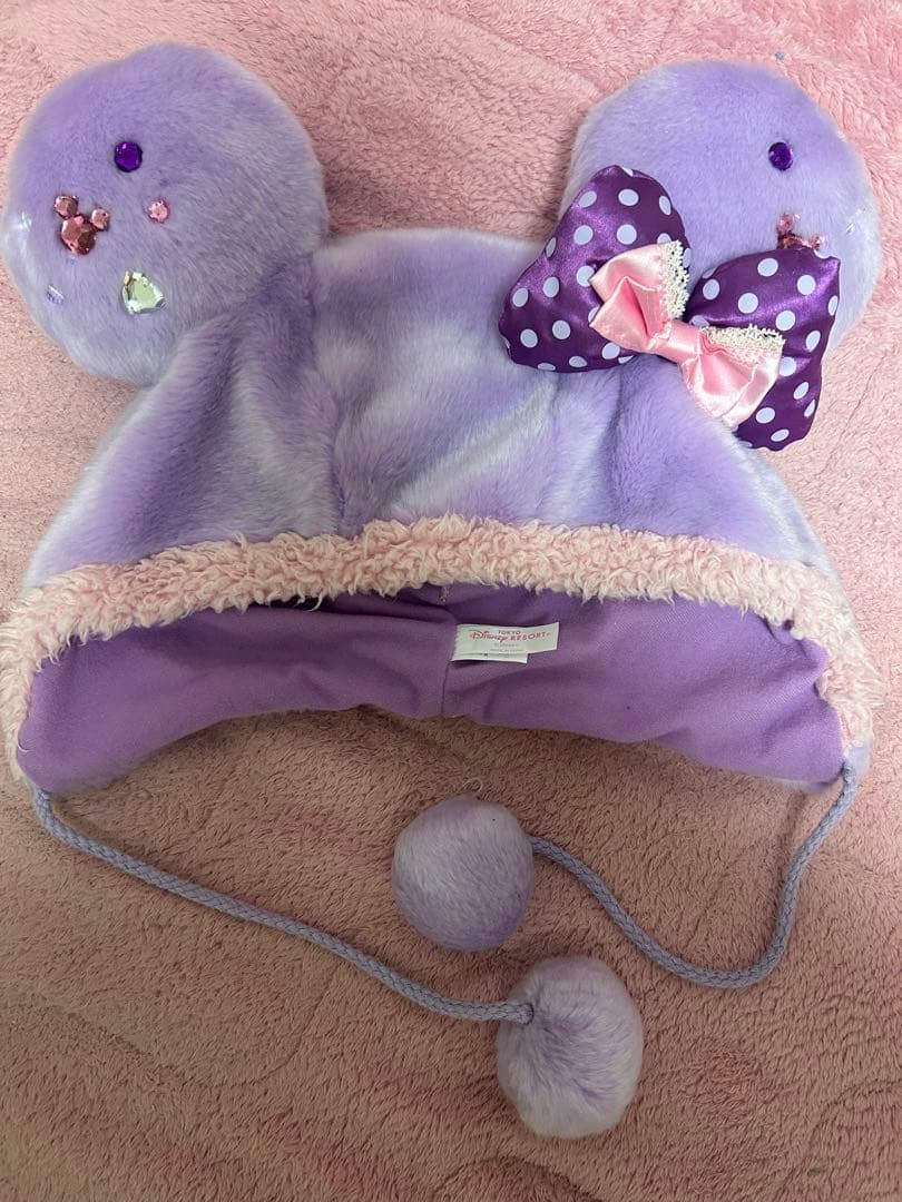 〇ディズニー ファンキャップ ミニー 紫〇 ミニー ファンキャップ 紫