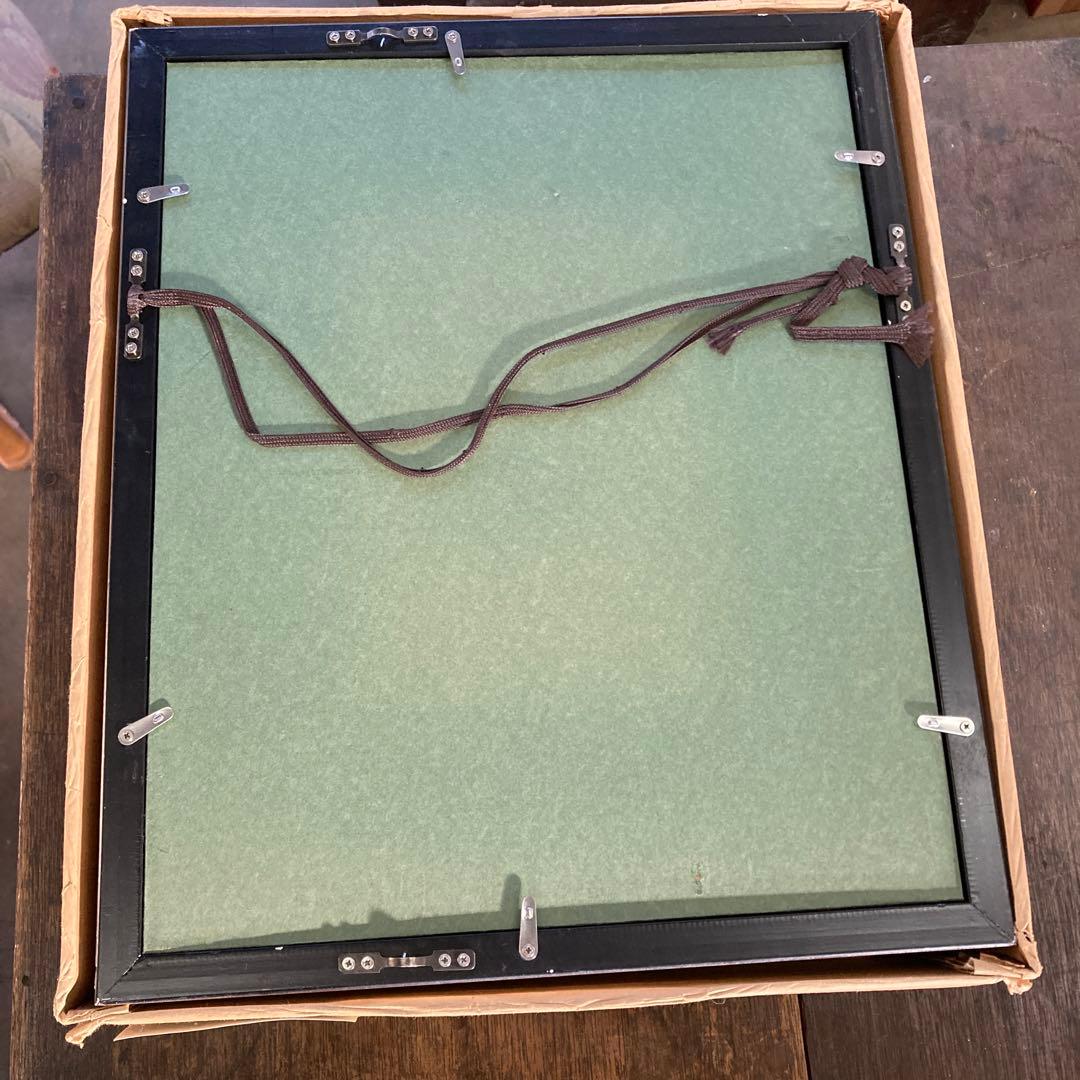 真作 斉藤秀雄 「樹と牛」 油彩画 原画 SM 額装済み 日本現代絵画