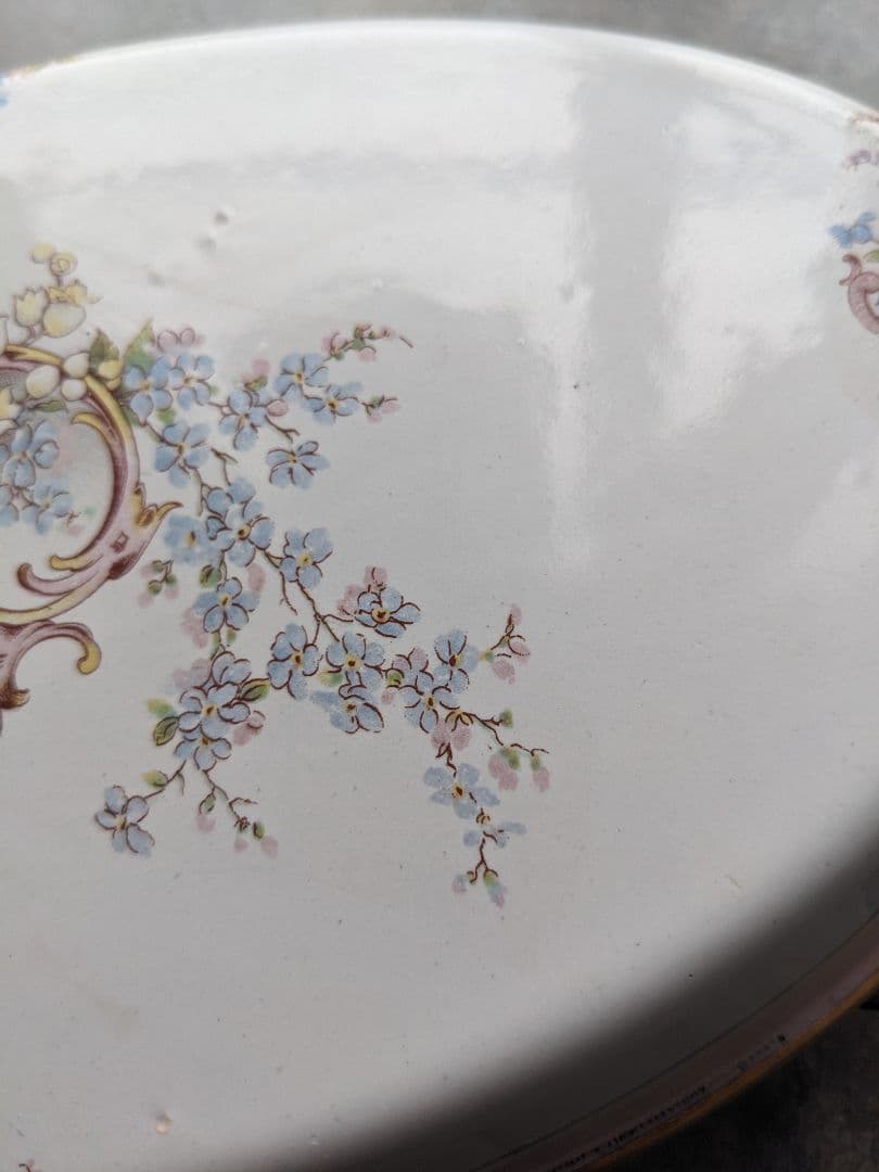 希小 JAPYフランスアンテーク ホーローパエリアパン オーバル