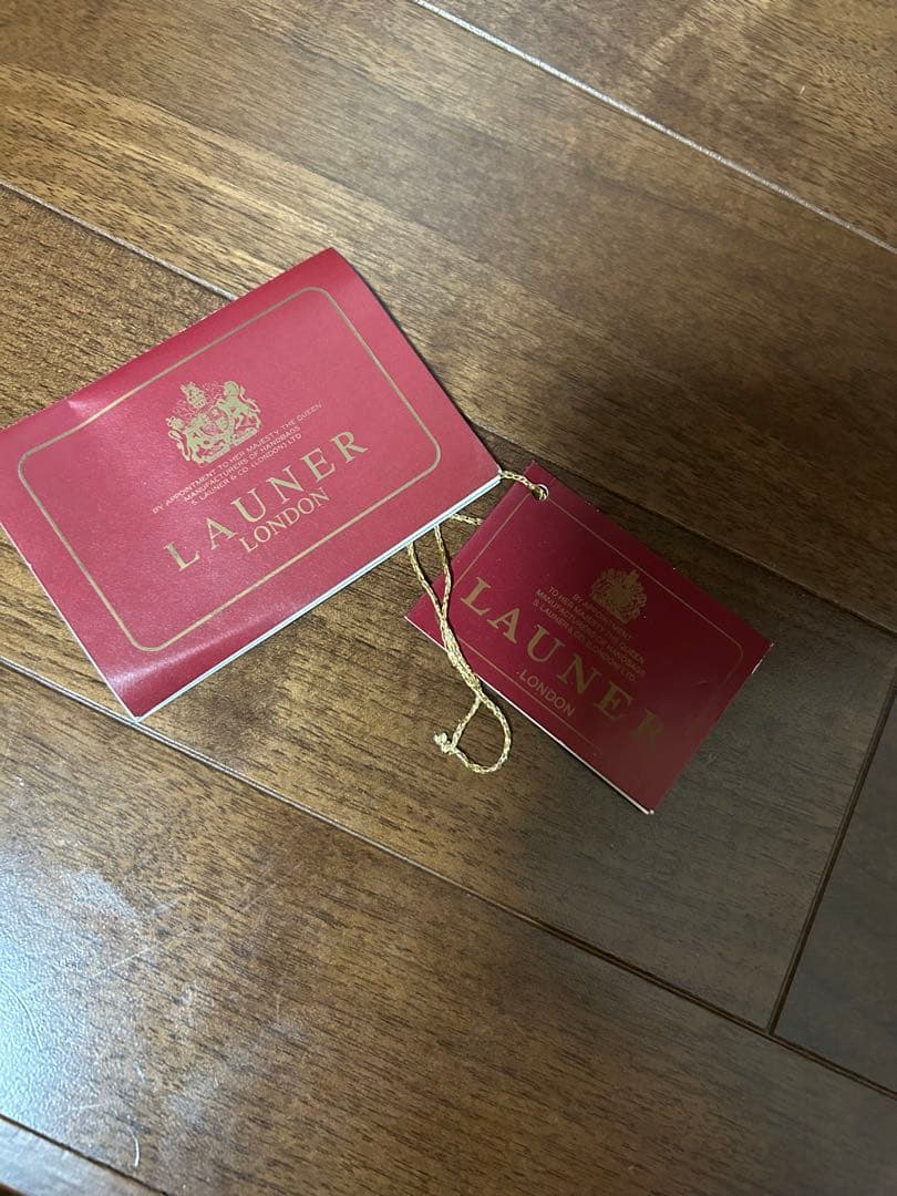 LAUNER LONDON 黒レザーチェーンバッグ