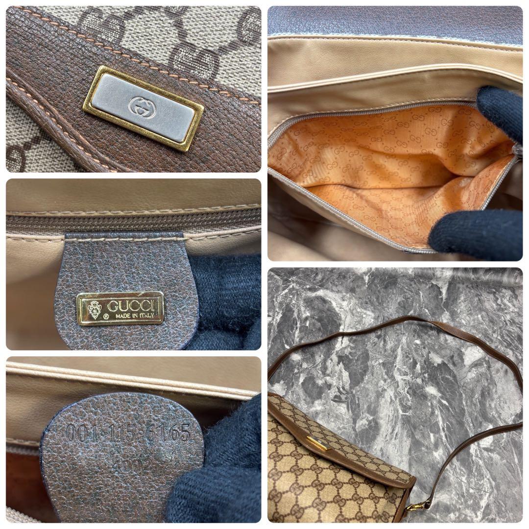 ✨美品✨GUCCI GG ショルダーバッグ ベージュ ブラウン ロゴ 金具