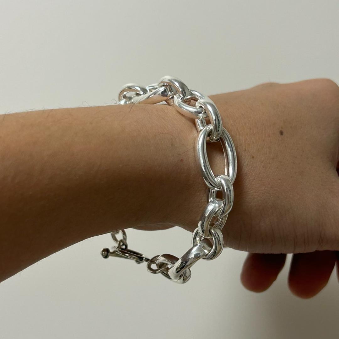 希少 ヴィンテージメキシカンジュエリー シルバー チェーン ブレスレット 925