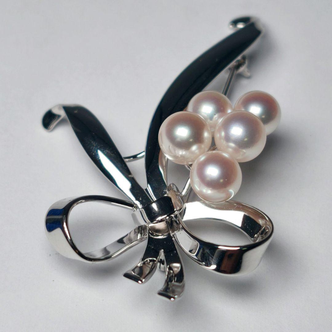 極美品 最高級】ミキモト ブローチ パール 愛子様 ご着用 5珠 ロングセラー