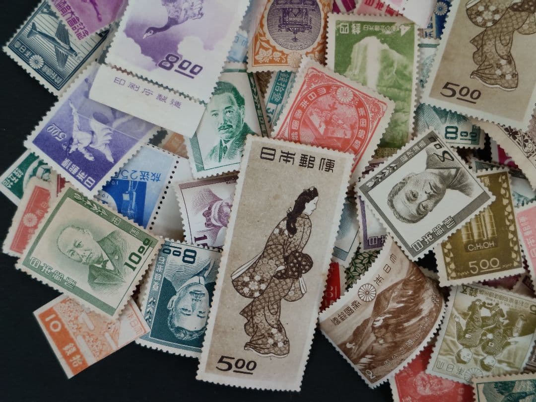 ○ 銭単位切手 未使用 見返り美人・月に雁・キジ航空等を含む