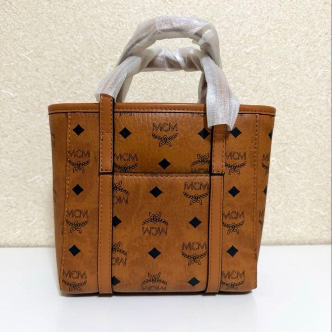 モノグラム　レザーハンドバッグ　キャラメルブラウン　ドッグチャーム付き　希少レア