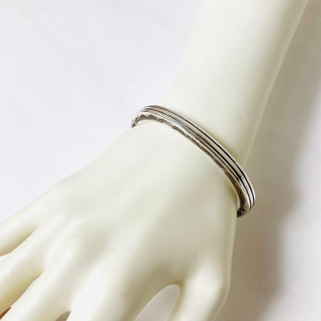 NAVAJO ナバホ族 作家不明 バングル スターリングシルバー