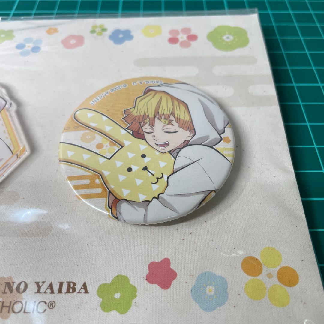 鬼滅の刃 CRAFTHOLICコラボ 缶バッジ＆アクリルチャームセット 我妻善