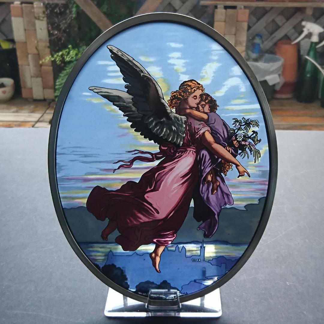 大判カウルバッハ ステンドグラス ガーディアンエンジェル守護天使グラスマスターズ