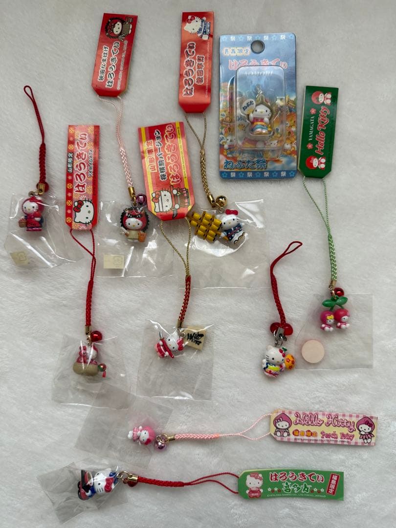 ご当地　ハローキティ 根付けストラップ 　まとめ売り27点