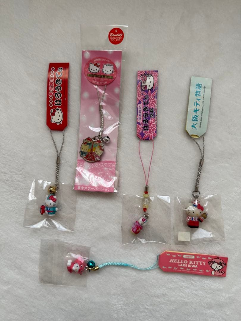 ご当地　ハローキティ 根付けストラップ 　まとめ売り27点