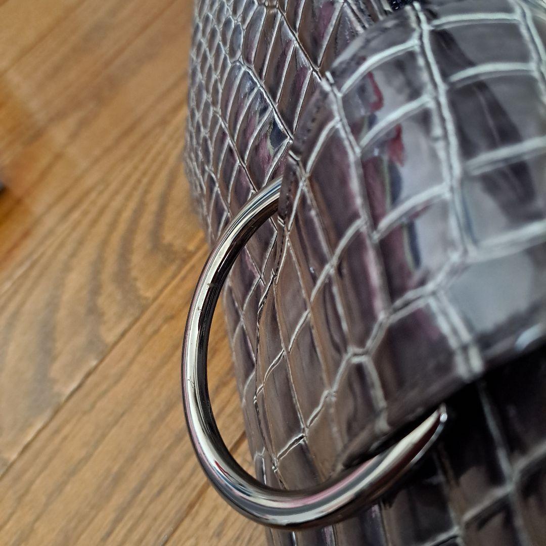 Takano鎌倉高野 レイクバッグ エナメル ブルーグレー