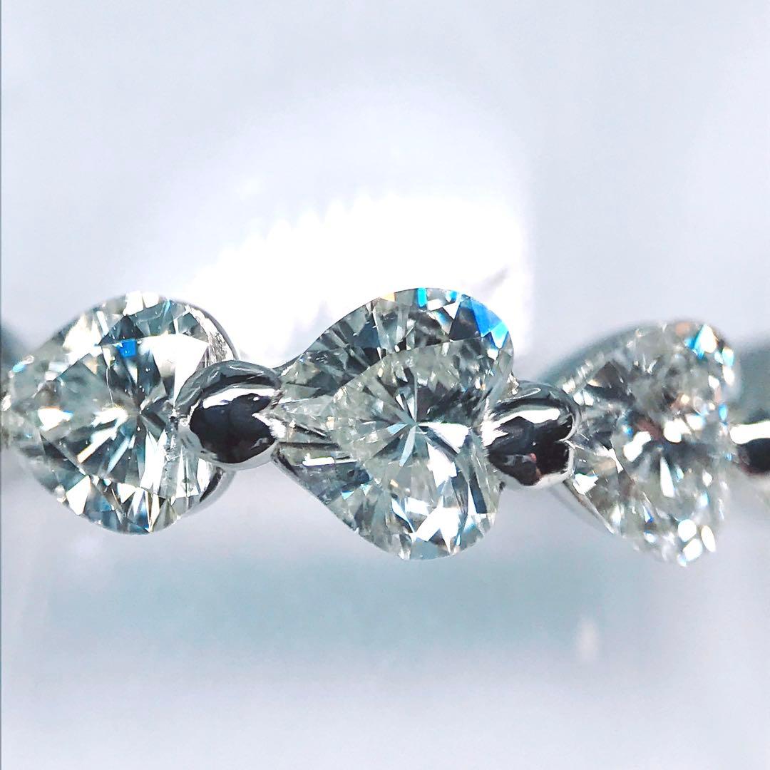 1.00ct ハートシェイプ ハーフエタニティ ダイヤモンドリング PT900