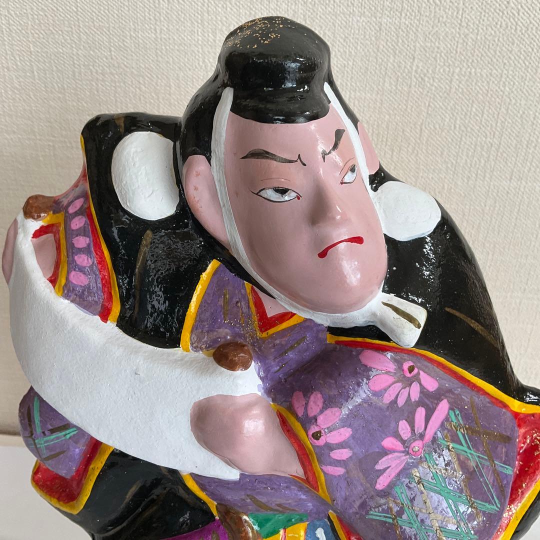 信州中野市 土雛中野ひな人形 立ケ花・西原邦男作 弁慶勧進帳