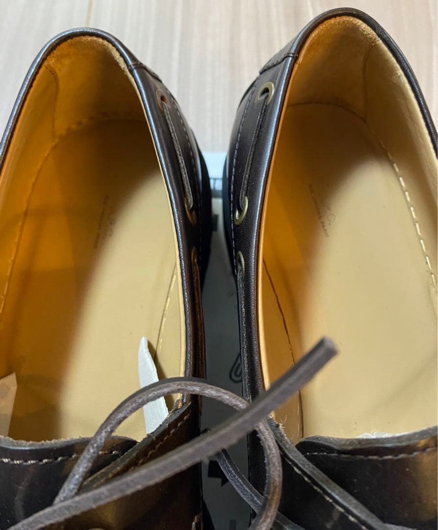 美品　箱付き　APC アーペーセー　デッキ　モカシン　シューズ　レザー　ブラウン