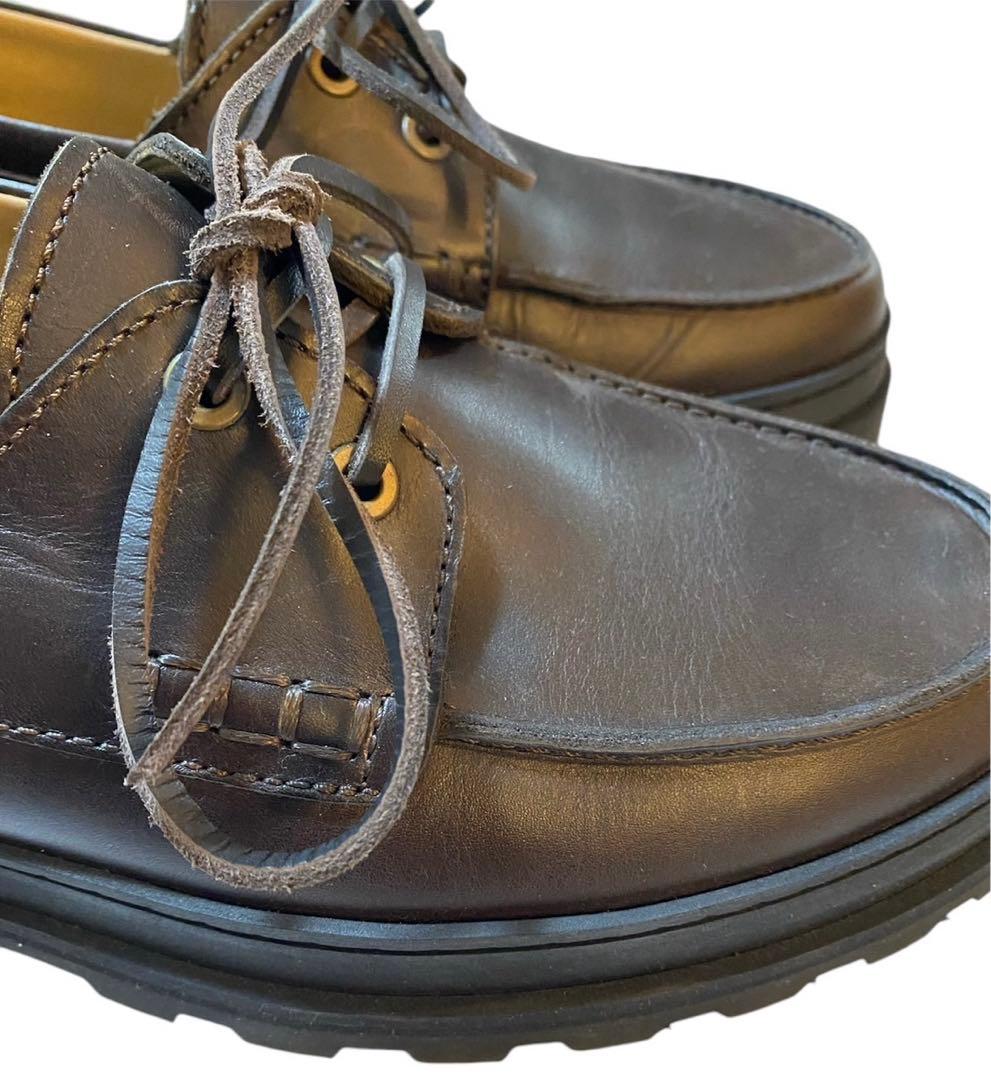 美品　箱付き　APC アーペーセー　デッキ　モカシン　シューズ　レザー　ブラウン