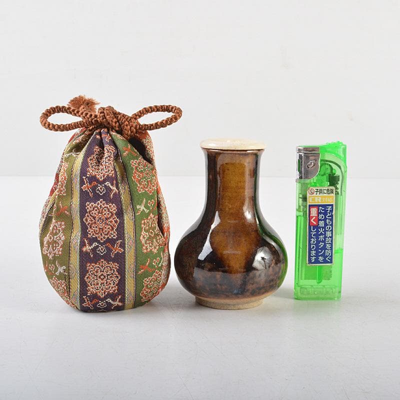 茶道具 膳所焼 陽炎園造 淡海ぜぜ 茶入 共箱 V R6088 - メルカリ