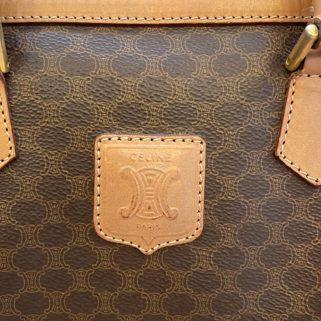 【最終価格‼️】セリーヌ ミニボストン ハンドバッグ 2way マカダム ブラウン