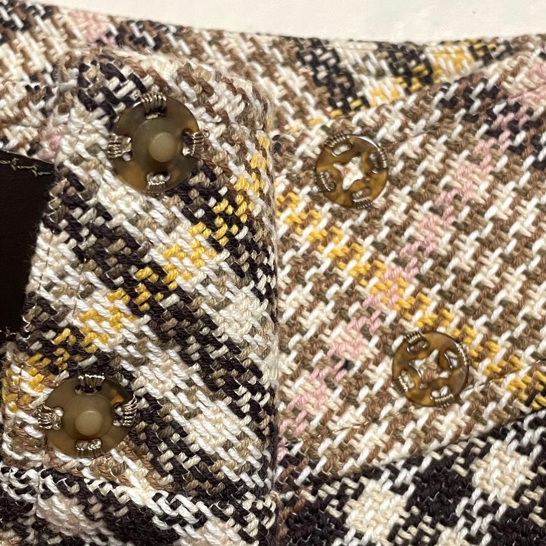 美品♪バーバリーロンドン ツイード ラップスカート 巻きスカート ベルト 36