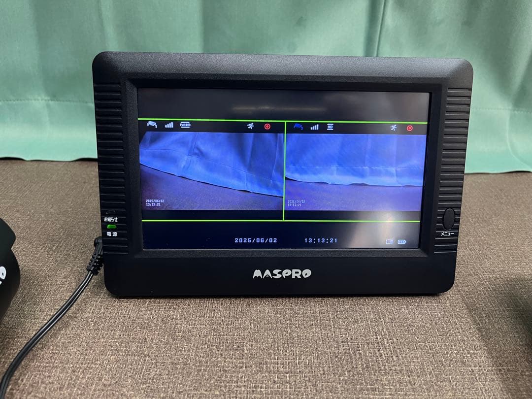 MASPRO ワイヤレスモニターとカメラ2台セット WMC7M2