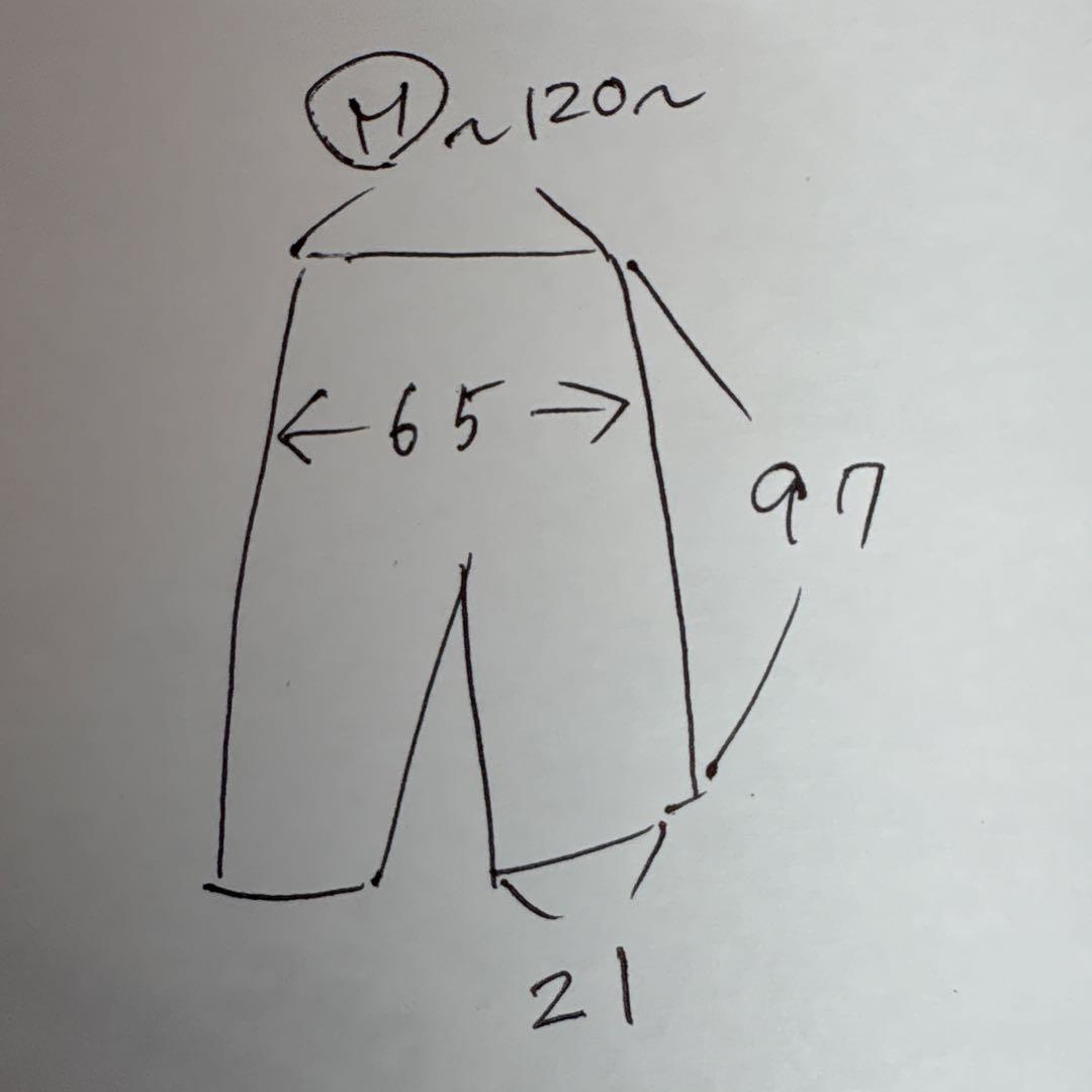 緑とグレー黄色のストライプ　JAPANリネン100% 柔らかい洗いざらしもんぺ