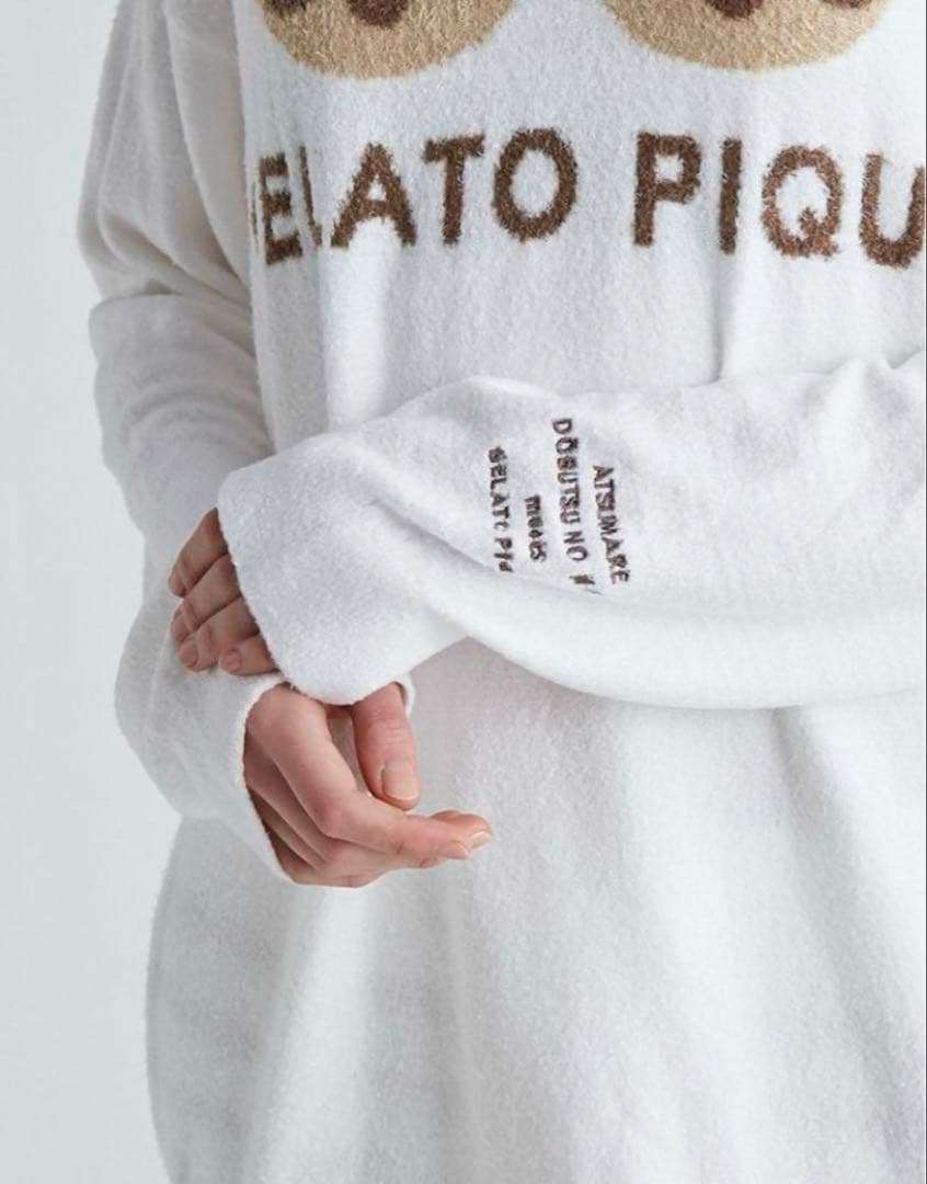 【ジェラートピケ】つぶまめジャガードプルオーバー＆ショートパンツ／２点セット