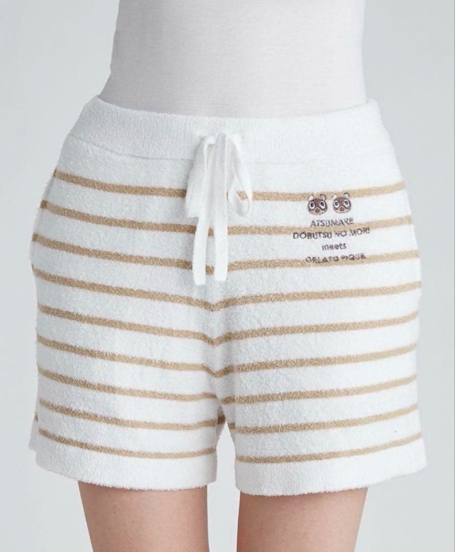 【ジェラートピケ】つぶまめジャガードプルオーバー＆ショートパンツ／２点セット