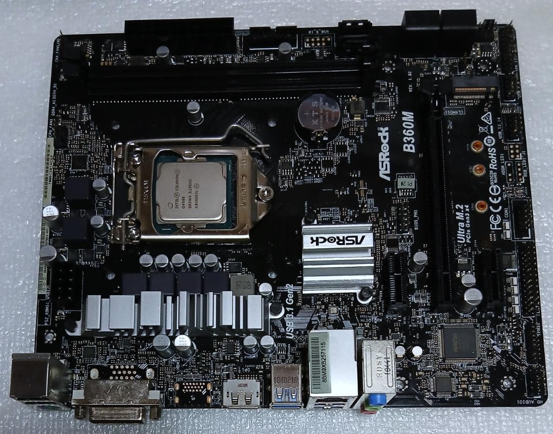 動作確認済み】ASRock B360M マザーボード CPU付き - メルカリ