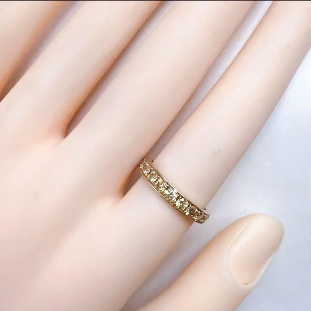 【1217】 K18PG 天然ダイヤモンド 1ct エタニティ 11.5〜12号