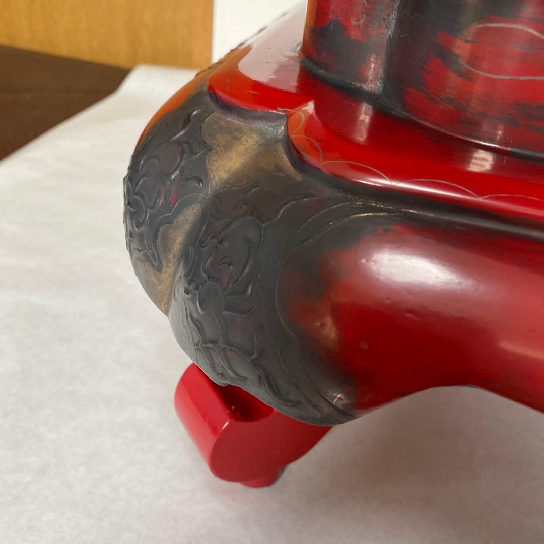 木製錆絵模様台　　　未使用