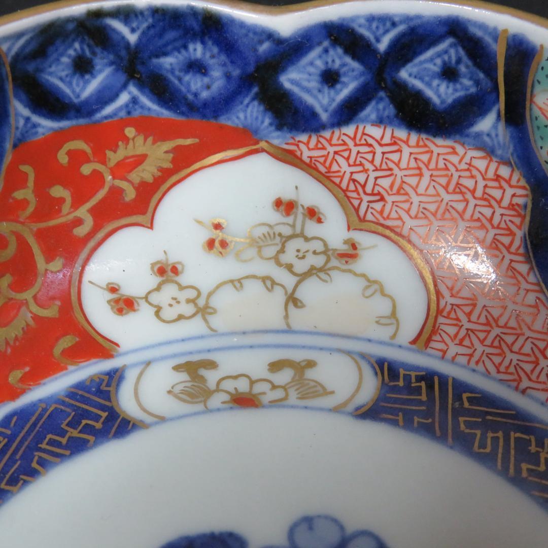 なます皿 変形 角型 色絵 赤絵 染付 古伊万里 江戸 明治 合箱