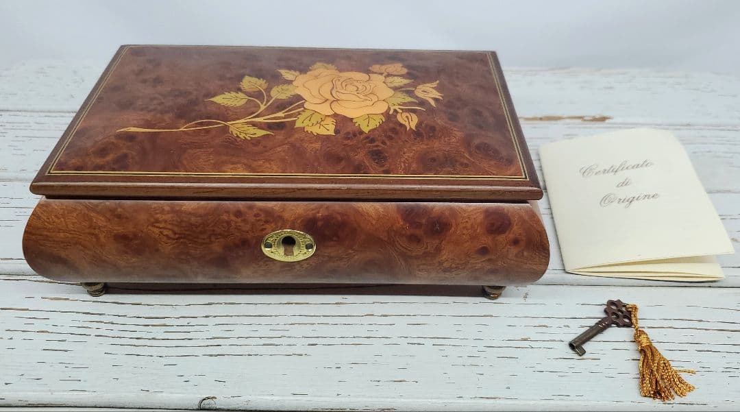 オルゴール REUGE イタリア製 宝石箱 昭和レトロ ジュエリーボックス