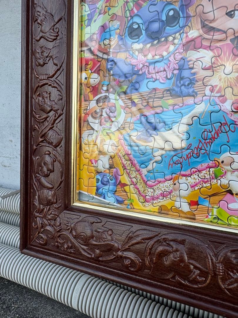 完成品 額付き ジグソーパズル アート集 スティッチ 2000ピース パズル