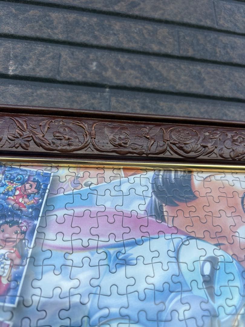 完成品 額付き ジグソーパズル アート集 スティッチ 2000ピース パズル