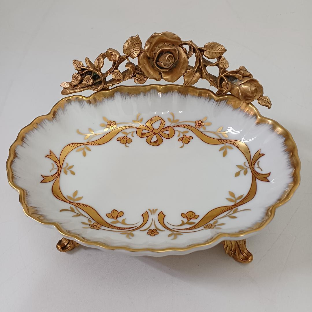 風景画のエンボス加工プレート、アンティーク