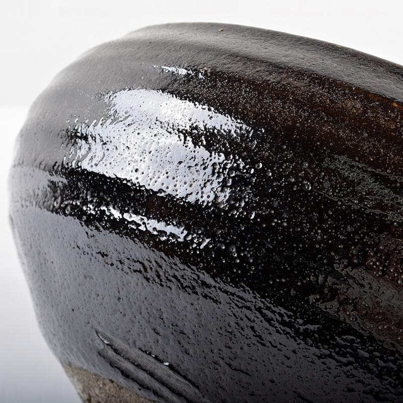 芳幽軒 加藤石春作 黒楽 菓子器 共布共箱 M R5391 - メルカリ