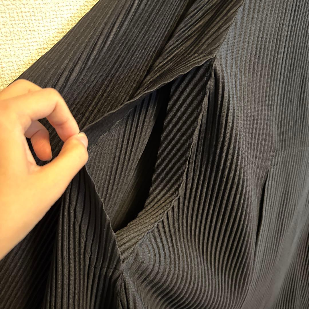 【超希少・名作】オムプリセ イッセイミヤケ 3x6 マントコート ポンチョ 黒