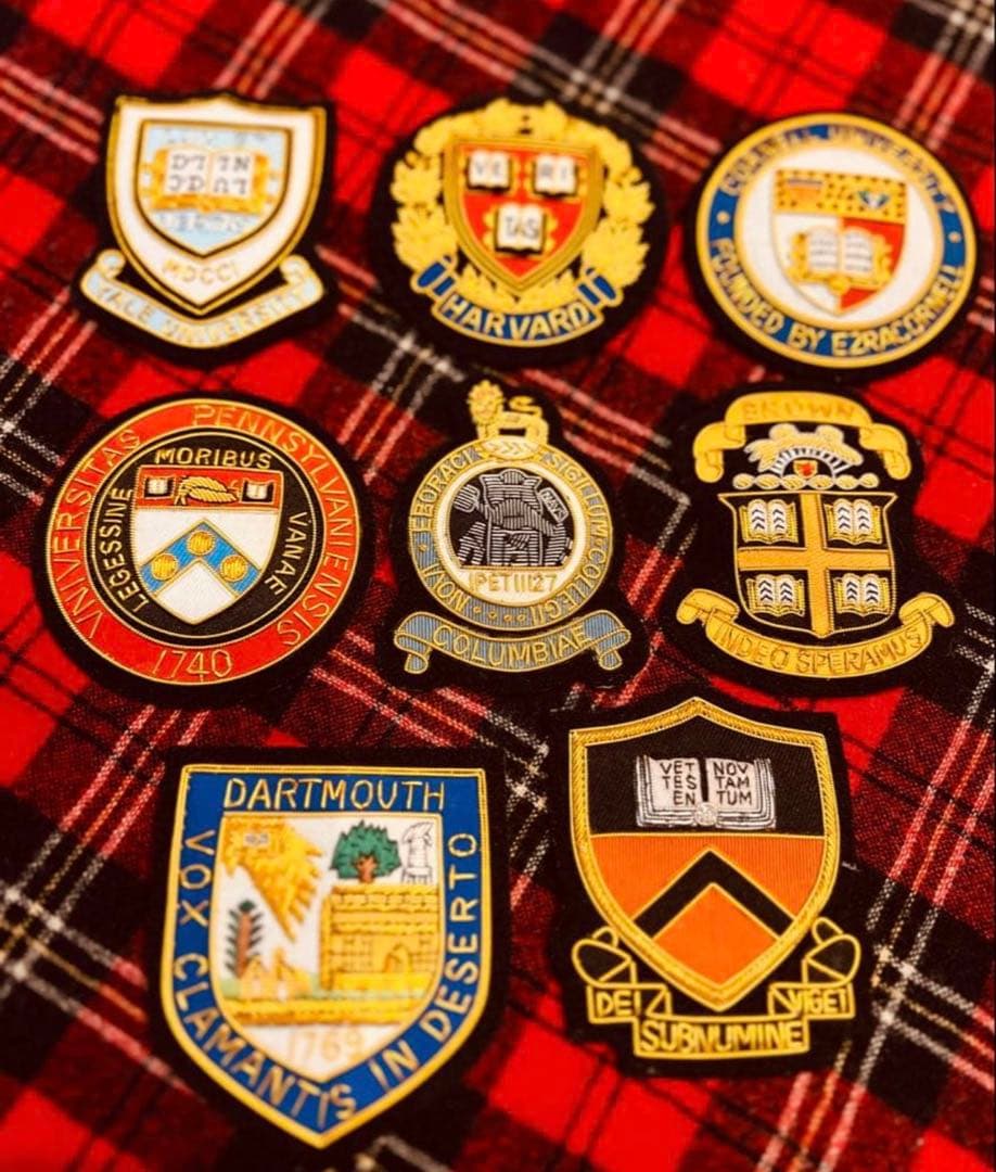 アイビーリーグ校章アメリカ東部8大学Harvardブレザーエンブレム大変