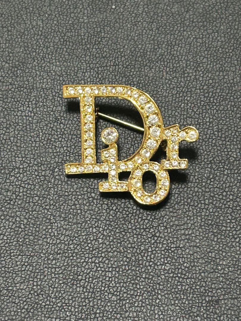 ディオール Dior ゴールド ロゴ ブローチ Dior ゴールドロゴブローチ クリスチャンディオール Christian Dior