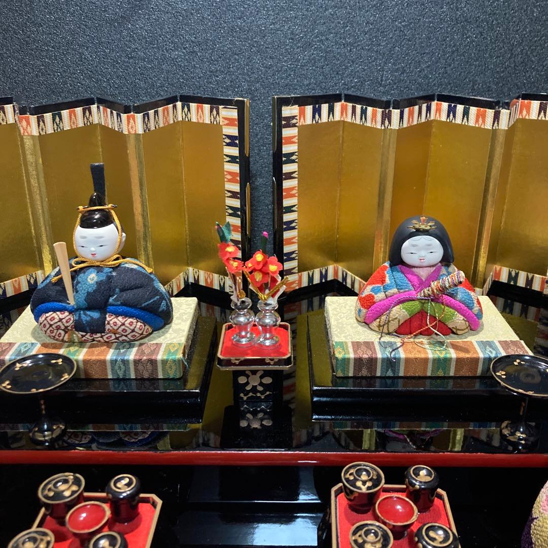 雛人形　木目込み豆雛　桐箱付き