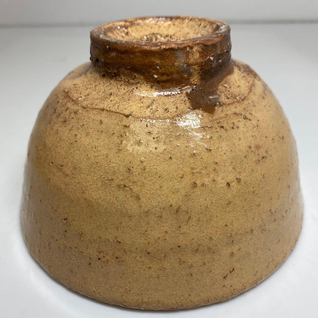 ☆茶3 萩焼名工 岡田裕 萩茶碗 共箱 直径14cm 東N7-