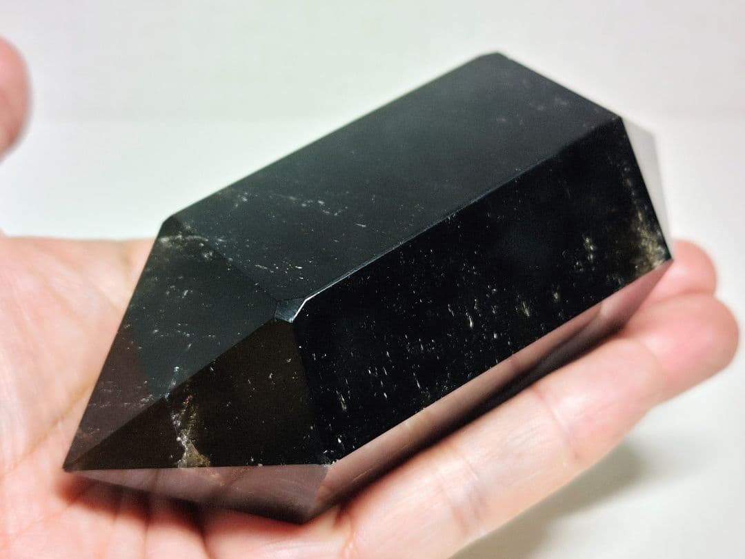 モリオン 438g 黒水晶 クォーツ 原石 鑑賞石 自然石 誕生石 鉱物 鉱石