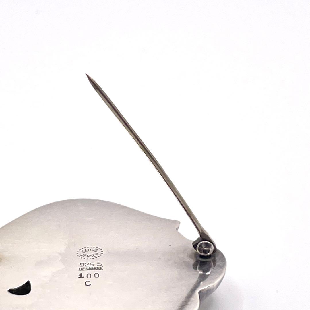 ☆希少☆ 美品 ジョージジェンセン 100C ブローチ フラワー ヴィンテージ