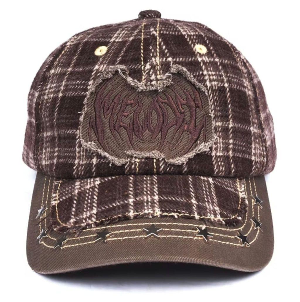 帽子 EC Melodi BROWN PLAID STAR STUDDED CAP EC Melodi BROWN PLAID STAR STUDDED CAP New Arrivals – Stratosphere