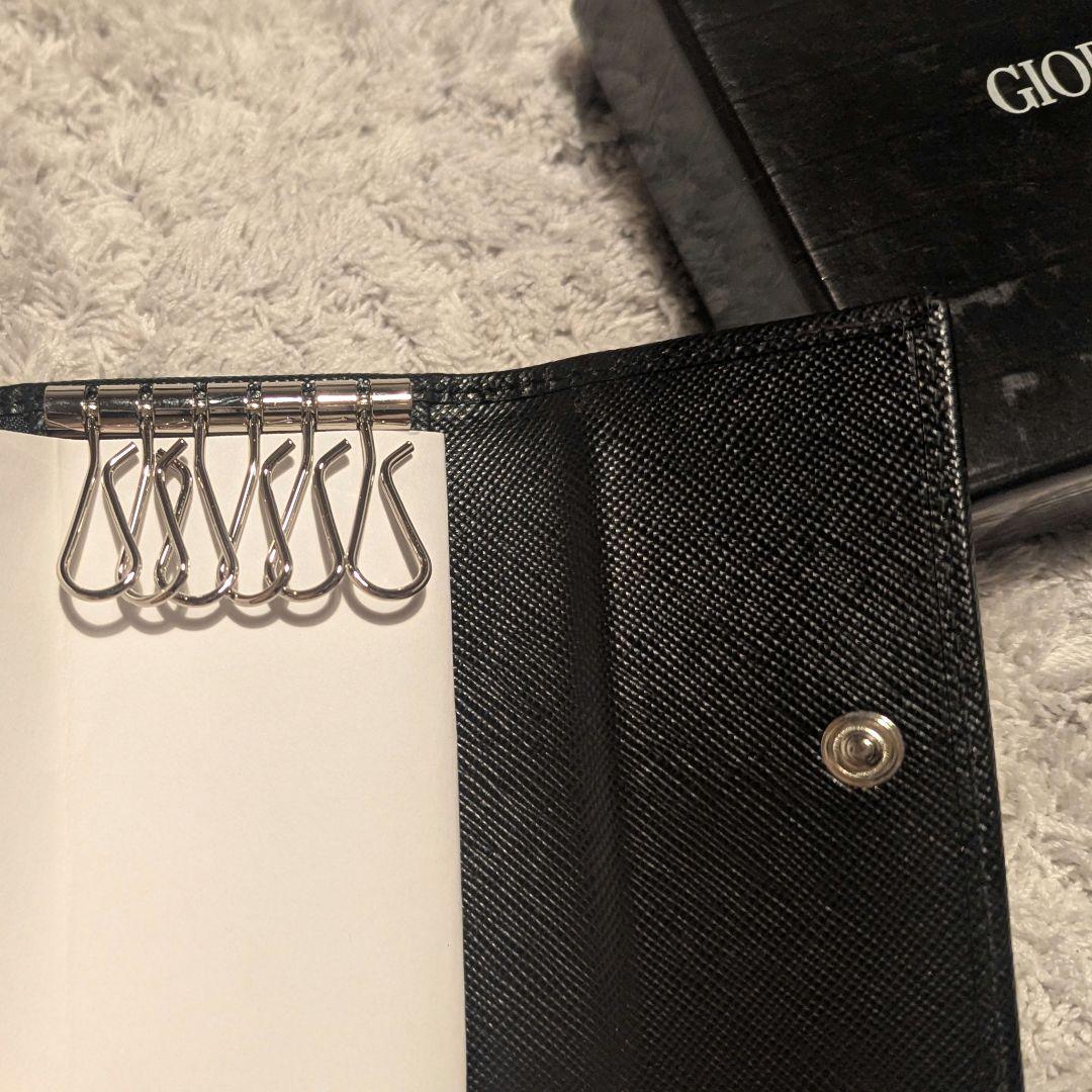 Giorgio Armani ブラックキーケース メンズ