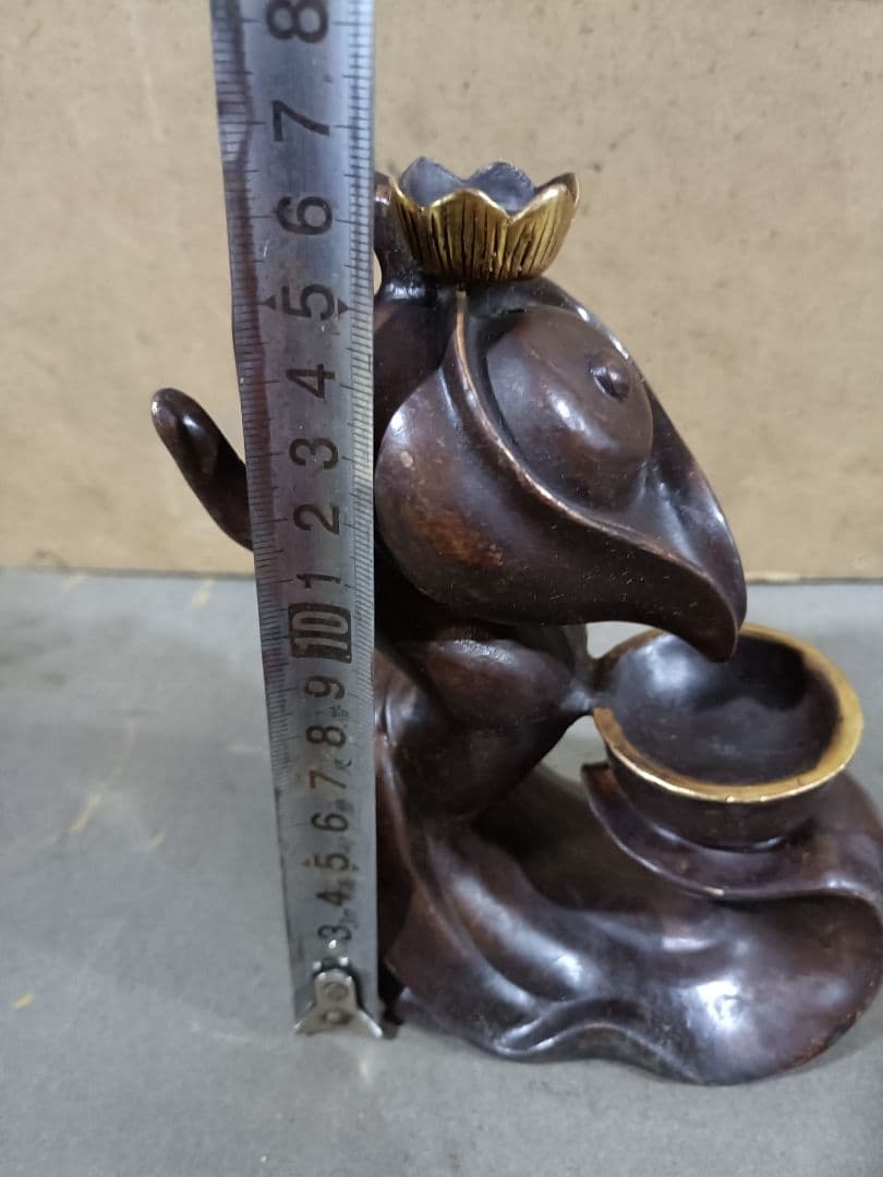 銅器 仏手倒流香 茶台 机 事務室 薫香炉 装飾品 工芸品