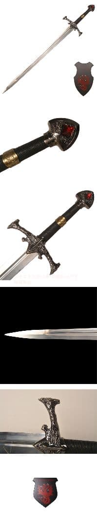 黒火剣 権力の遊び 古兵器 武具　刀装具　模造刀 Cosplayロールプレイング