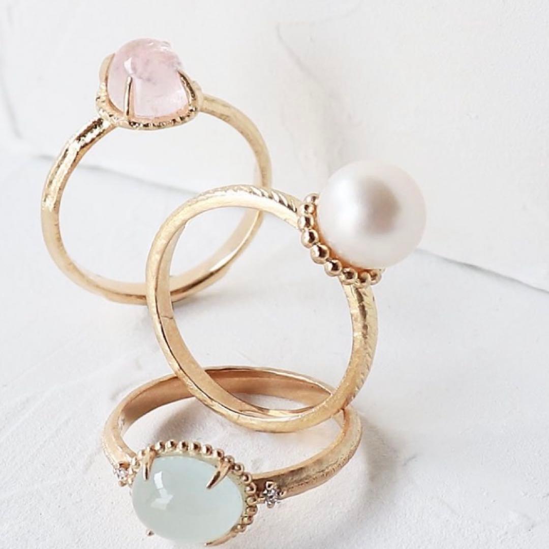 ☆新品☆ 淡水 パール リング K10 10K 11号 a cote アコテ