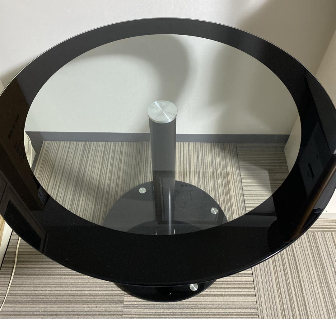 naonao1788　ガラス丸テーブル IKEAローテーブル2点セット