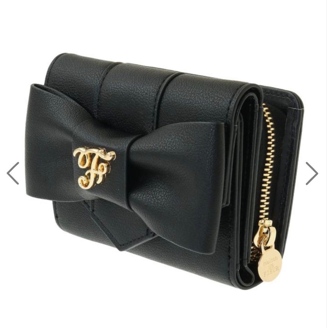 【✧︎新品未使用】Maison de FLEURベルトリボンミニウォレットBK