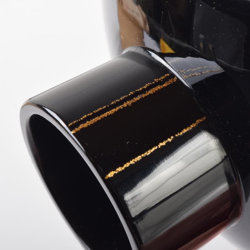 金沢漆芸　清水英姿作　金蒔絵　盃　共箱　N　6970